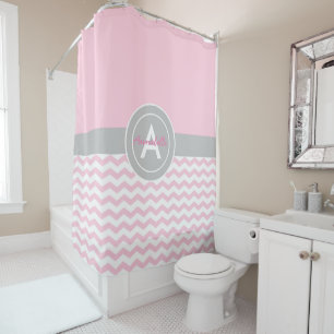 Pink Grey Chevron