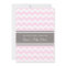 Pink Grey Chevron Custom Baby Shower Invitations