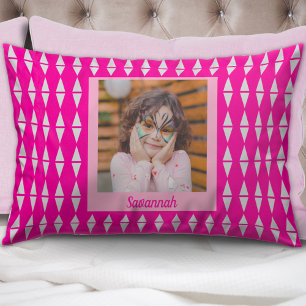 Pink Grey Custom Photo Pillowcase