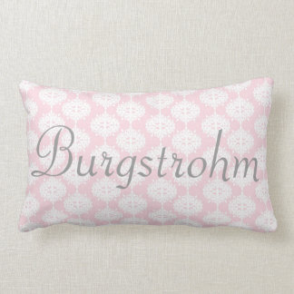 Pink & Grey Damask Pillow