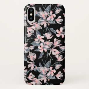 Pink & Grey Floral Watercolor Pattern Case-Mate iPhone Case