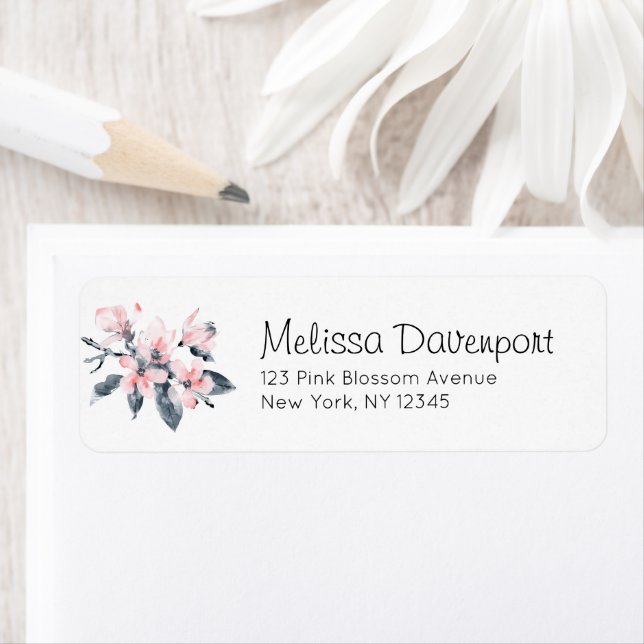 Pink & Grey Flowers Classy Watercolor (Insitu)
