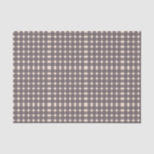 Pink Grey Gingham Pattern Tissue Paper