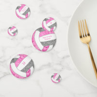 pink grey girly volleyball birthday party