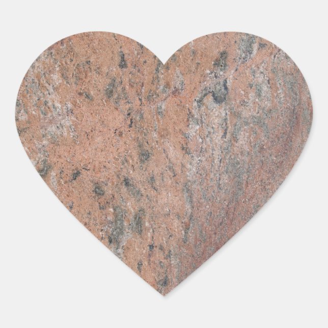 Pink & Grey Marble Heart Sticker (Front)