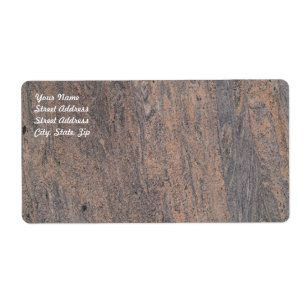 Pink & Grey Marble Shipping Label