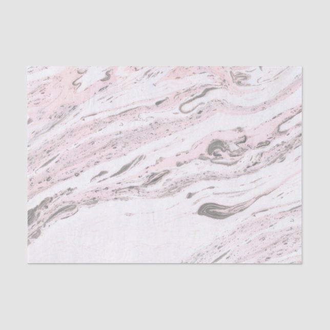 Pink & Grey Marble Tissue Paper (Front)