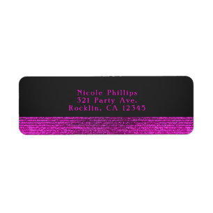 Pink & Grey Modern Glam Sequins Invitation de la f