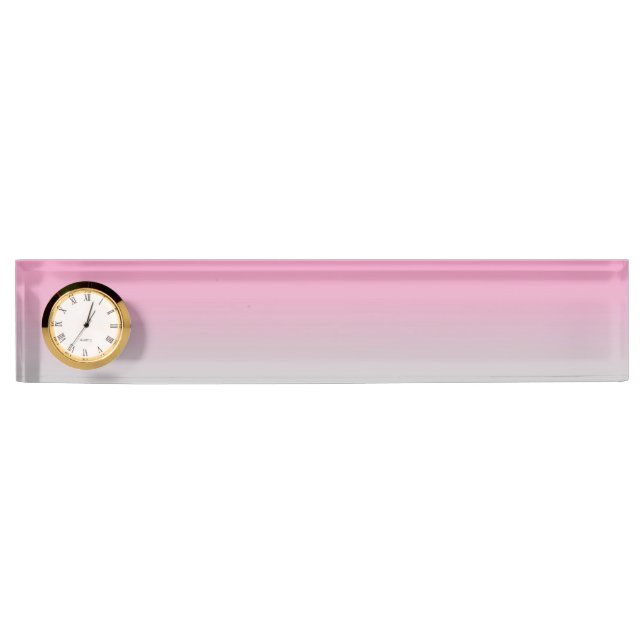 Pink & Grey Ombre Nameplate (Front)