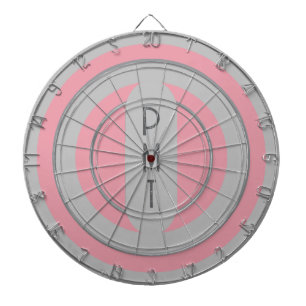 Pink Grey Personalized Dart Board