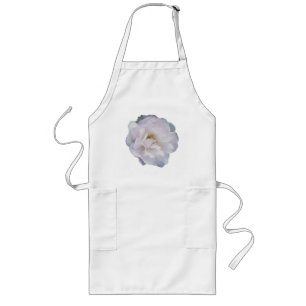 Pink grey rose long apron