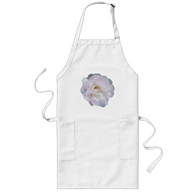 Pink grey rose long apron (Front)