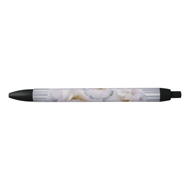 Pink grey roses black ink pen (Front)