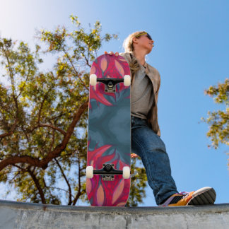 Pink grey Skateboard