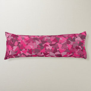 Pink Grey Triangle Pattern Body Pillow