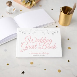 Pink & Grey Wedding Guest Book