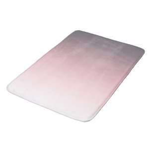 Pink Grey White Ombre Bath Mat