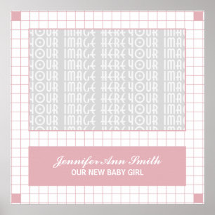 Pink Grid Photo Poster