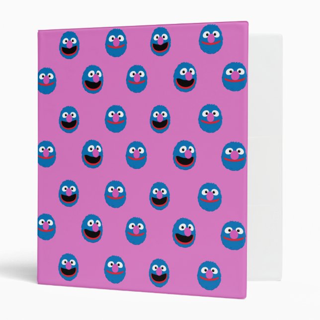 Pink Grover Face Pattern Binder (Front/Inside)