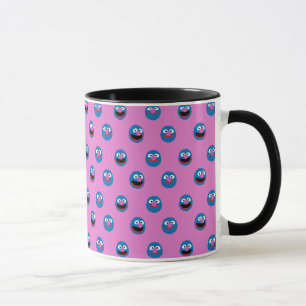 Pink Grover Face Pattern Mug