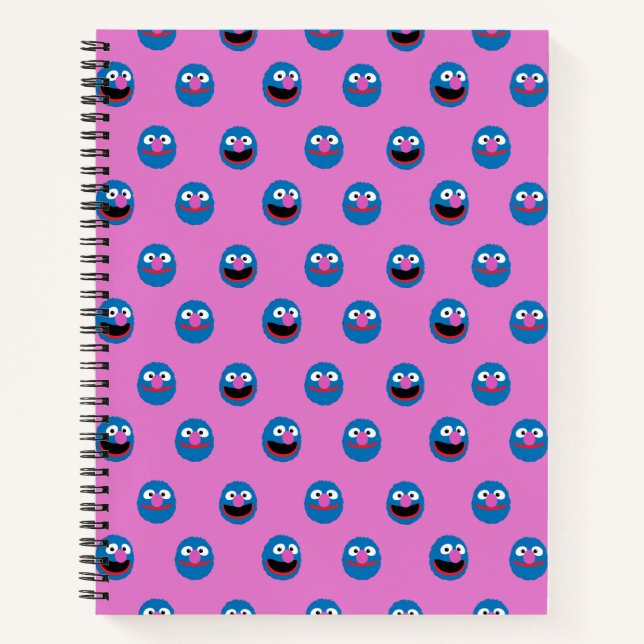 Pink Grover Face Pattern Notebook (Front)