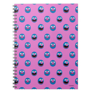 Pink Grover Face Pattern Notebook