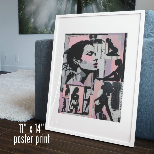 Pink Grunge 90s Pastel Women Lesbian Art   Poster (Creator Uploaded)