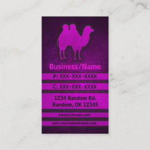 Pink grunge camel custom business cards