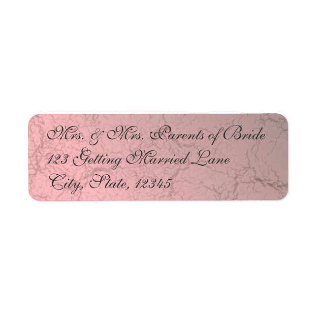 Pink Grunge Damask Avery Label (Front)