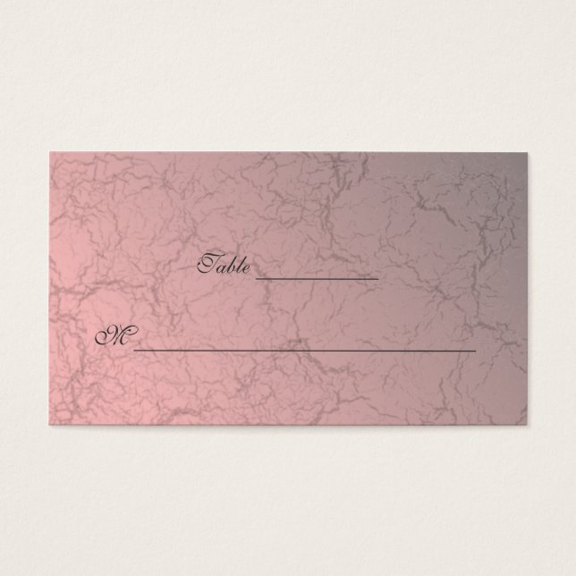 Pink Grunge Damask Place Cards Business Card (Front)