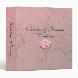 Pink Grunge Wedding Planner Binder