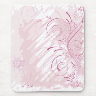 pink grunge winter mouse pad