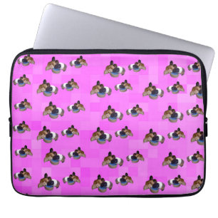 Pink Guinea Pigs Pattern, 13 inch Laptop Sleeve