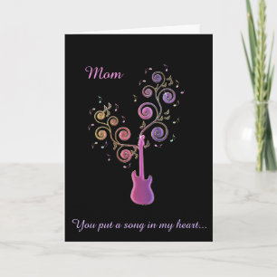 Pink Guitar Tree Mother's Day Card