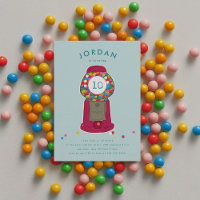 Pink Gumball Machine Candy Bubble Gum Birthday