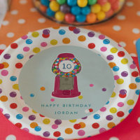Pink Gumball Machine Candy Bubble Gum Birthday