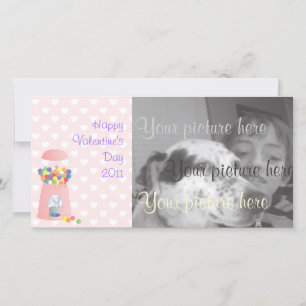 Pink Gumball Machine Holiday Card