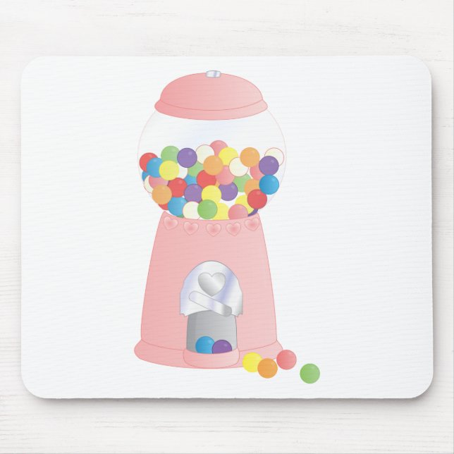 Pink Gumball Machine Mouse Pad (Front)