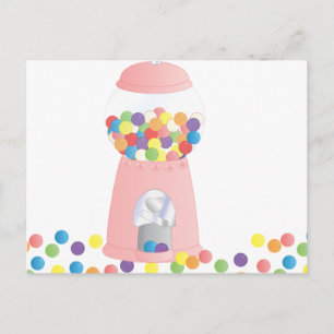 Pink Gumball Machine Postcard