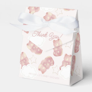 Pink Gummy Bear Girl Baby Shower Favor Box