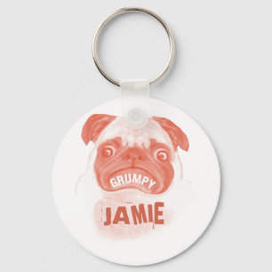 Pink Gumpy Puggy Keychain