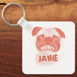 Pink Gumpy Puggy Keychain