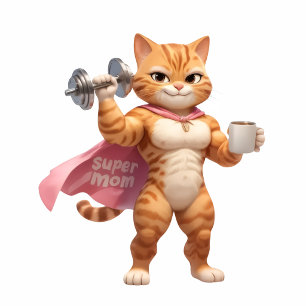 Pink Gym Cat Coffee Mug – Funny Fitness Gift