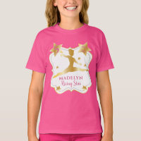 Pink Gymnast Rising Star Gymnastics Birthday Girl 