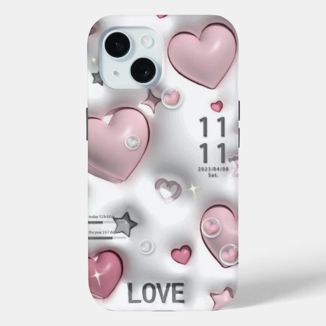 Pink haert  Case-Mate iPhone case (Back)