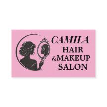 Pink Hair and Makeup Salon Elegant Feminine Beauty