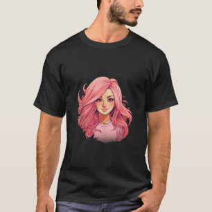 pink hair anime girl Idea Creative Inspiration Gra T-Shirt