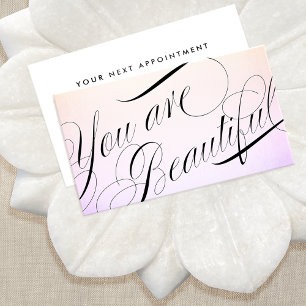 Pink Hair Salon Spa Appointment Reminder  Card