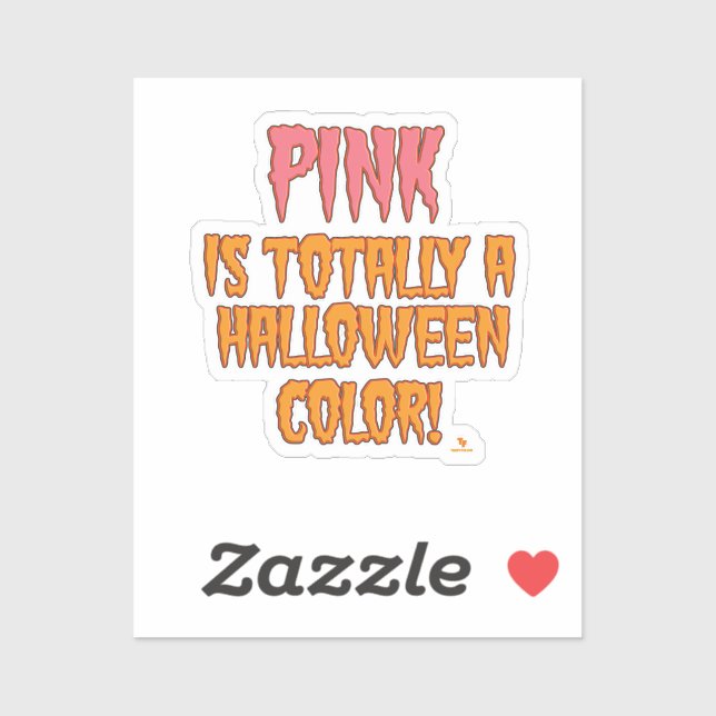 Pink Halloween Colour Fun Art Vinyl Sticker (Sheet)