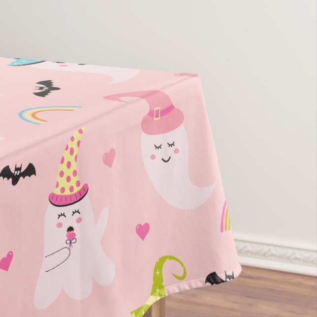 Pink Halloween Éffrayant Cute Ghost Nappe (In Situ)